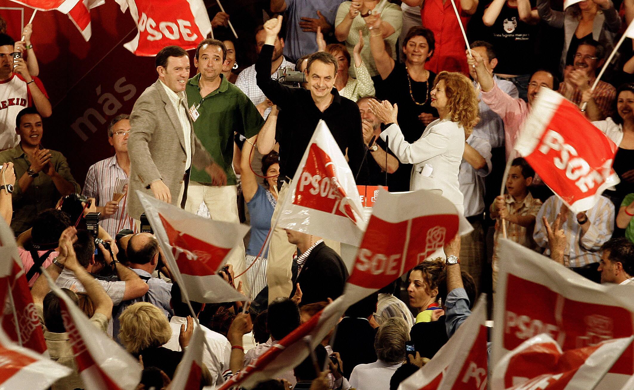 En la imagen, uno de los actos electorales del PSOE celebrados en València en 2007