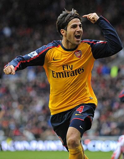 Cesc Fábregas celebra el gol del empate ante el Sunderland