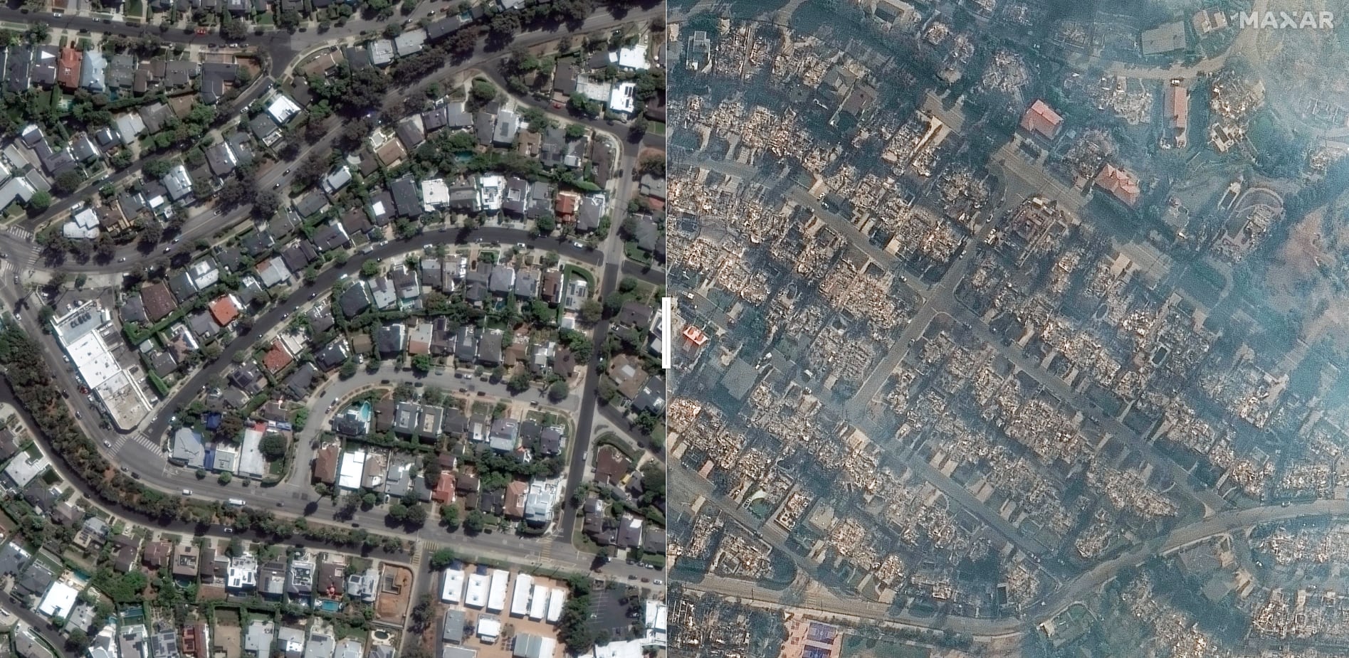 El antes y el después en Los Ángeles.