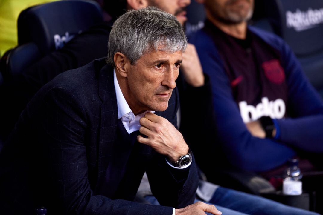 Quique Setién, técnico del Barcelona 