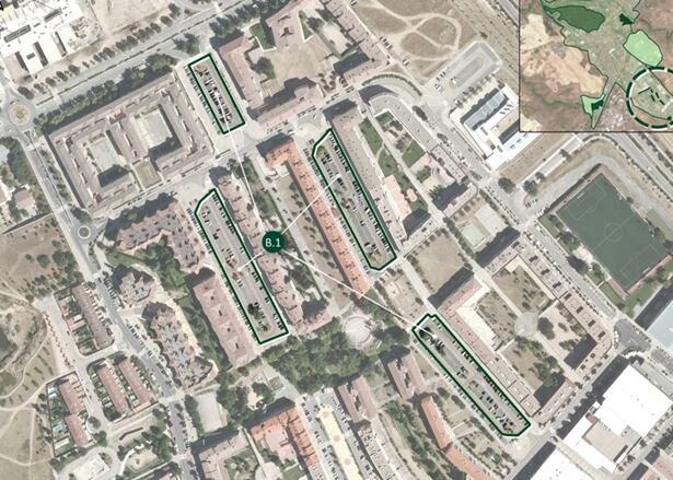 Las cuatro plazas donde se va a realizar la renaturalización