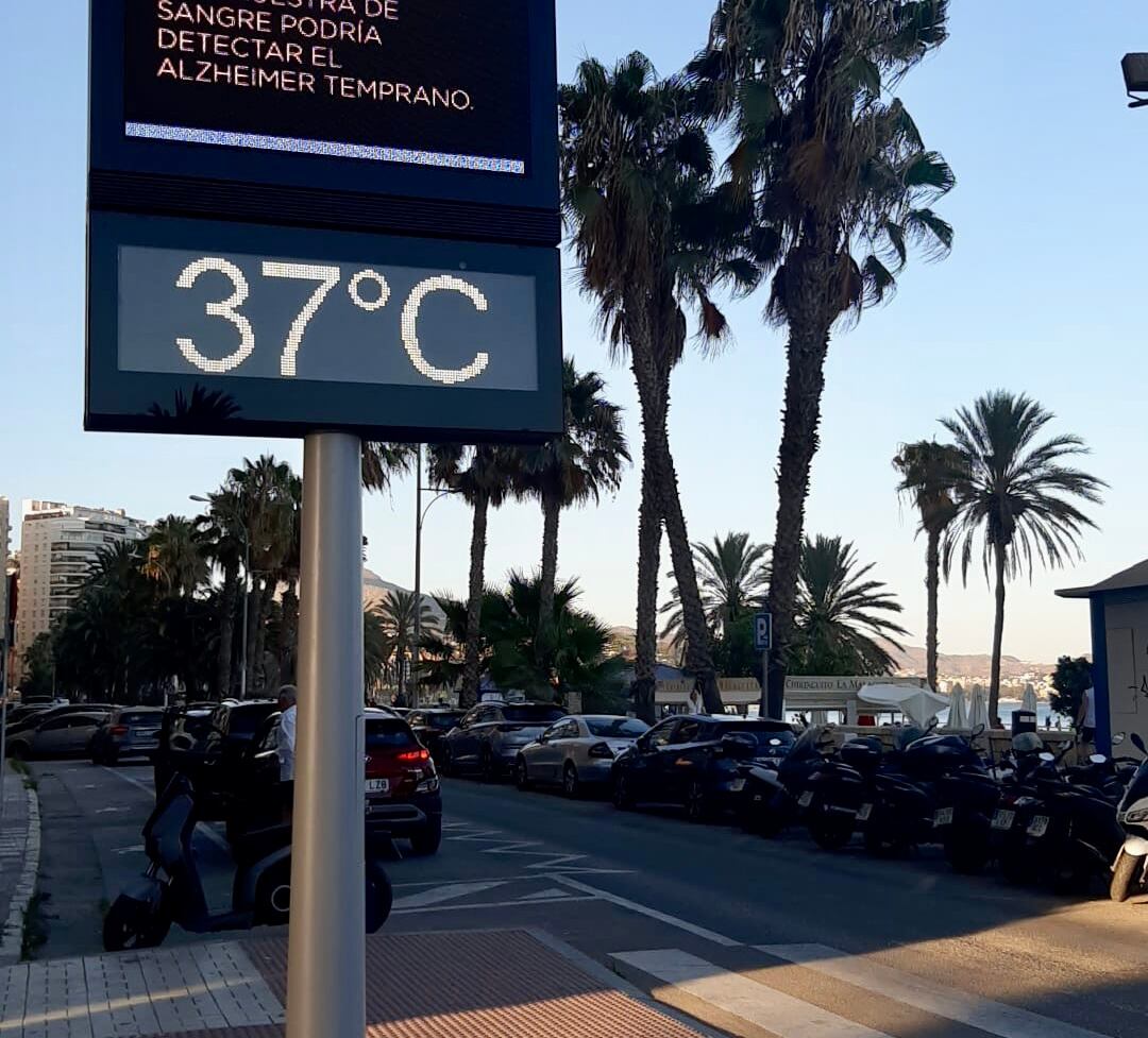 Temperatura en La Malagueta a última hora de la tarde