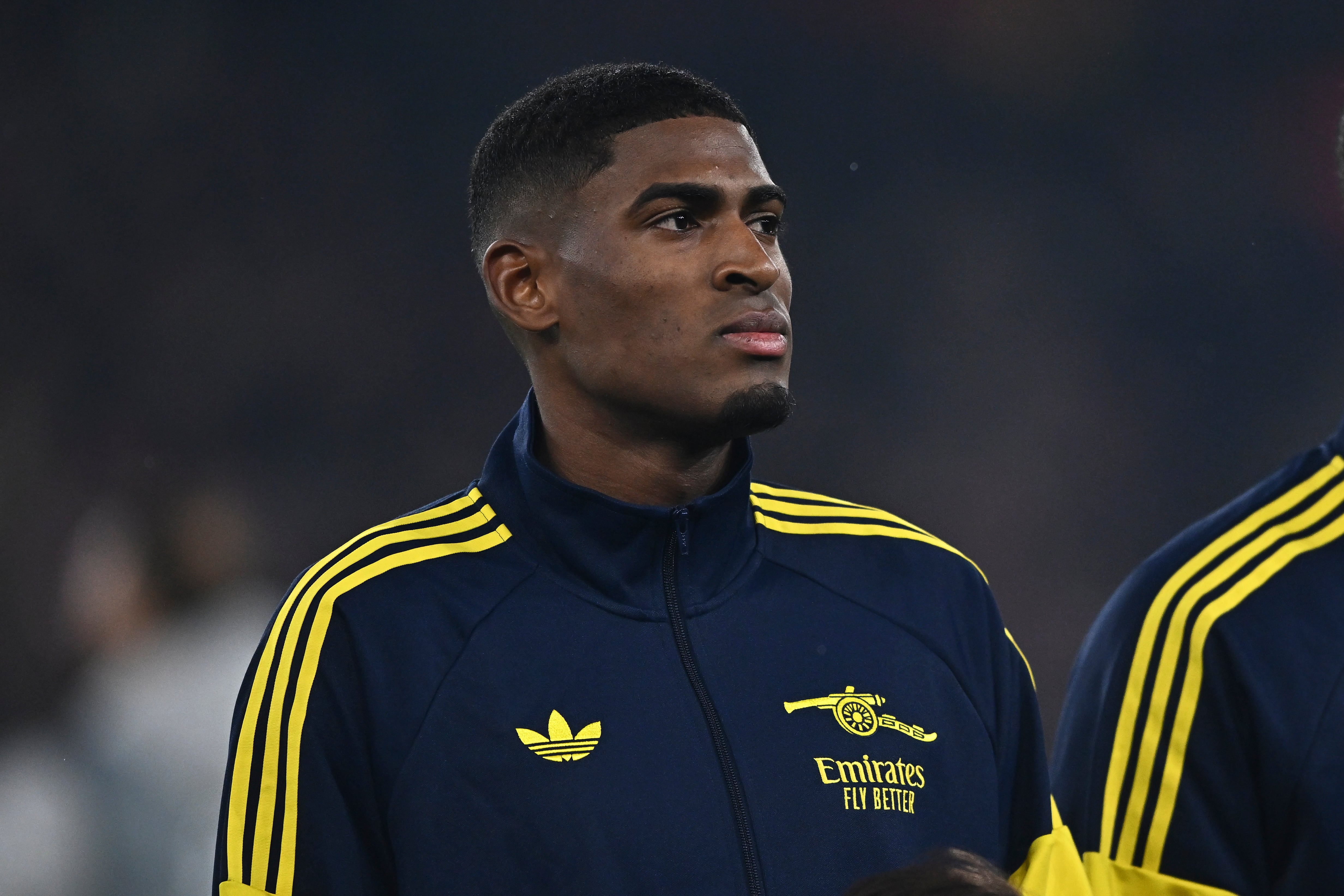 Cristhian Mosquera antes de que arrancara el partido frente al Bayern de Múnich