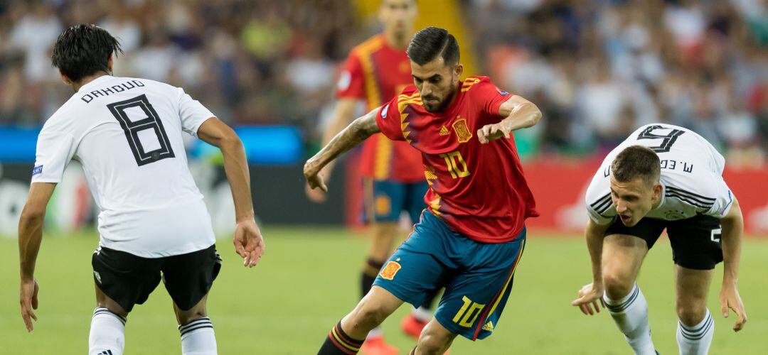 Dani Ceballos, durante la final de la Eurocopa sub-21 contra Alemania