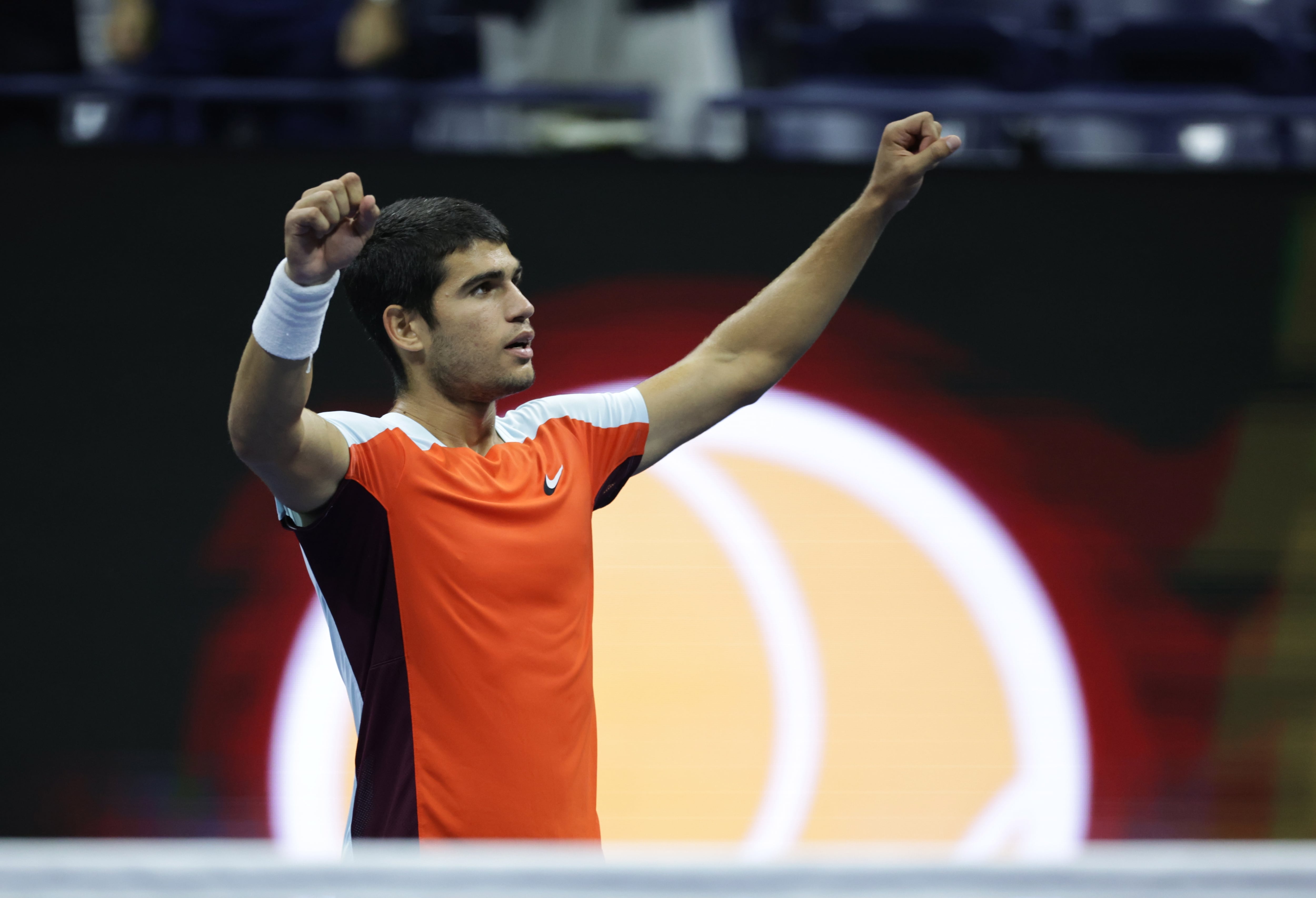 Alcaraz durante un partido en el US Open (Tenis, Abierto, Francia, España, Estados Unidos, Nueva York) EFE/EPA/JUSTIN LANE