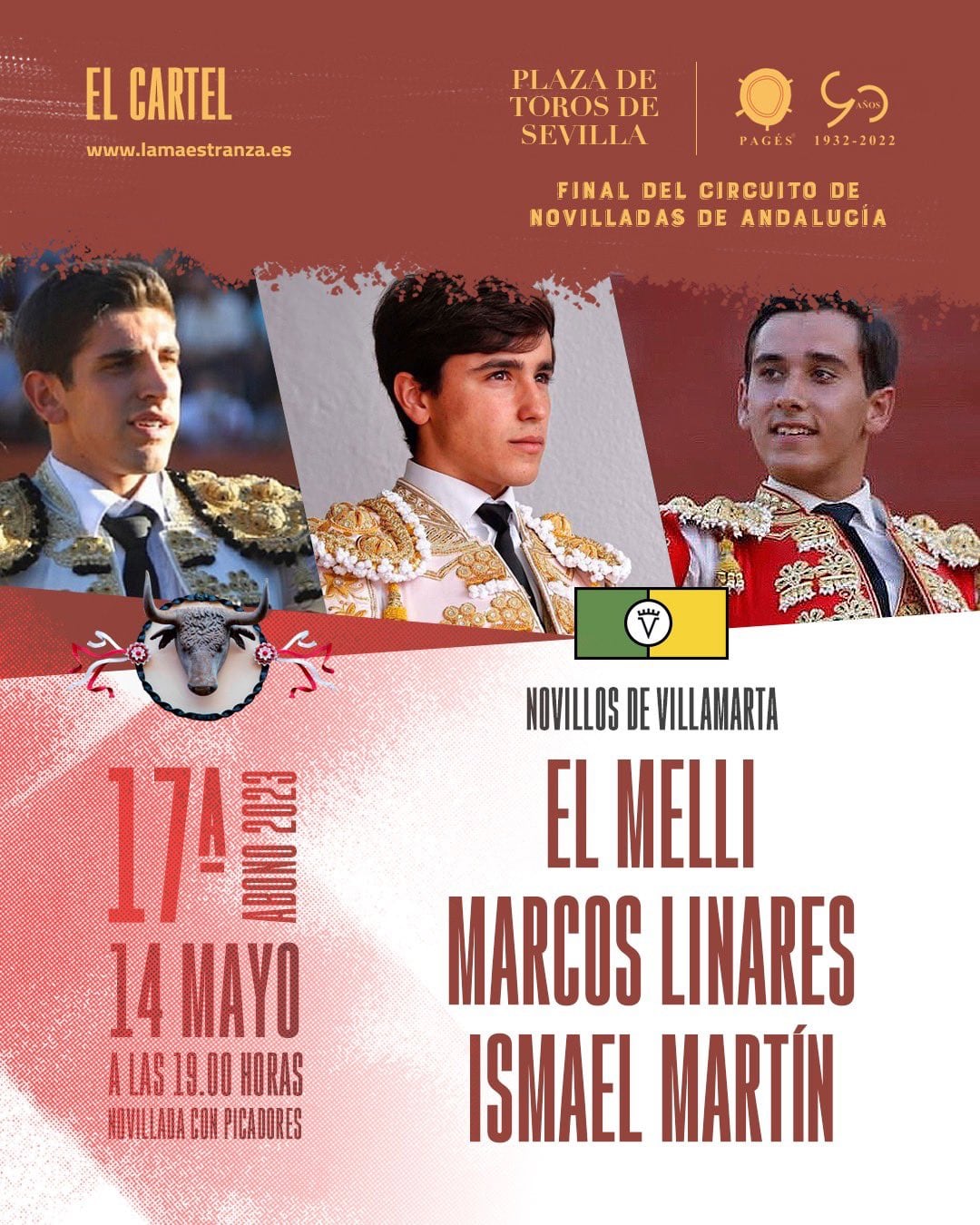 Cartel de la final del Circuito de Novilladas de Andalucía en la Real Maestranza