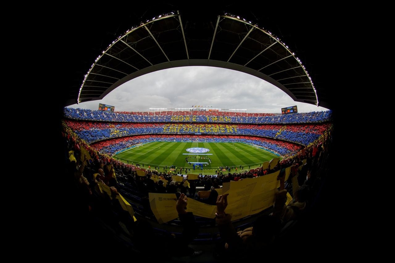 El Camp Nou durante el partido entre el Barça y el Madrid femenino