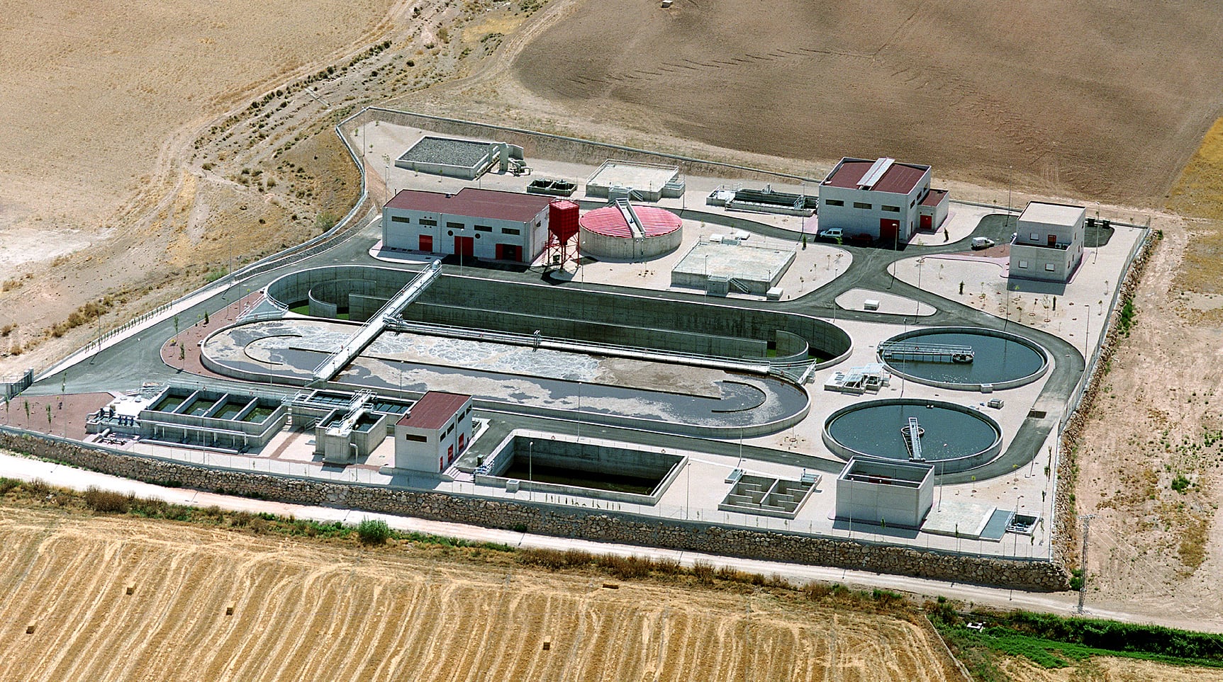 Imagen aérea de la EDAR de Jumilla