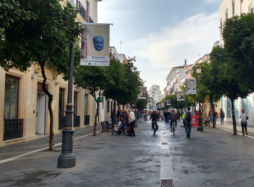 Imagen de la calle Larga, en el centro de Jerez