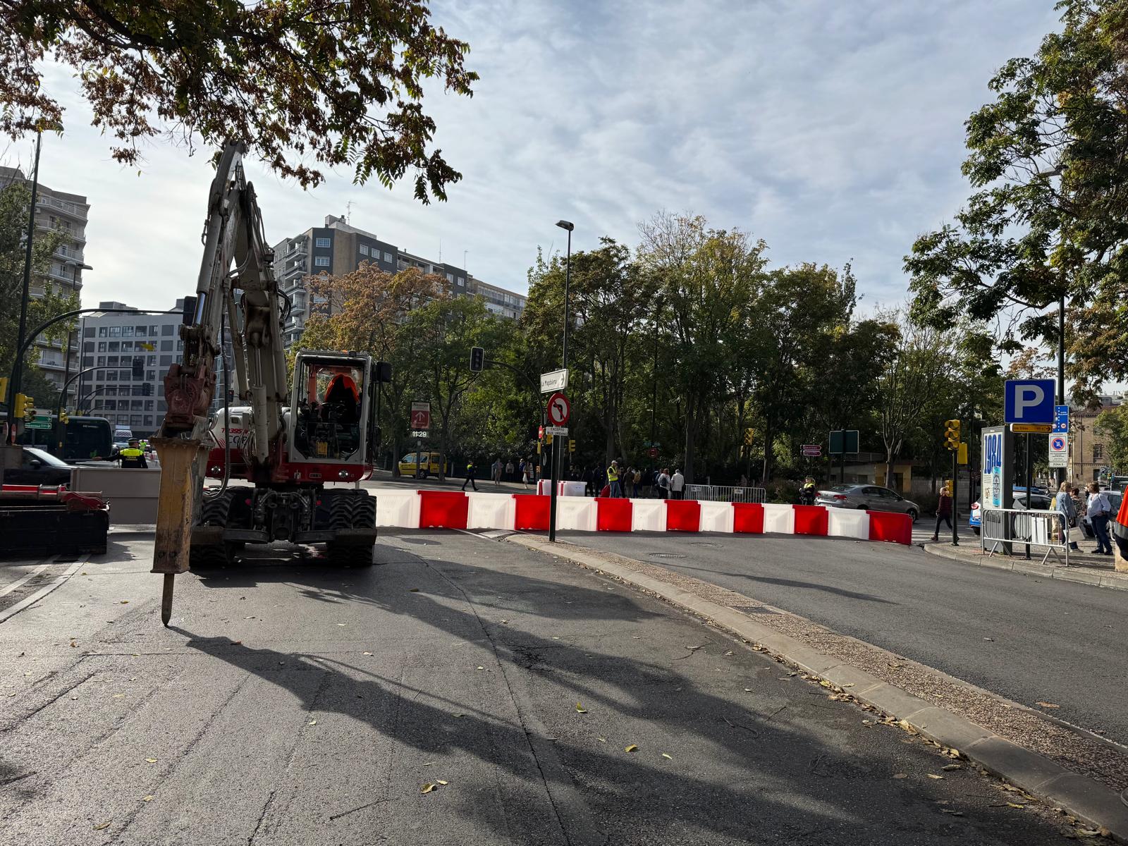 Obras en la plaza de San Miguel de Zaragoza