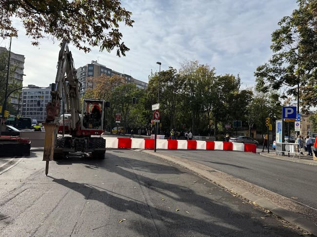 Obras en la plaza de San Miguel de Zaragoza