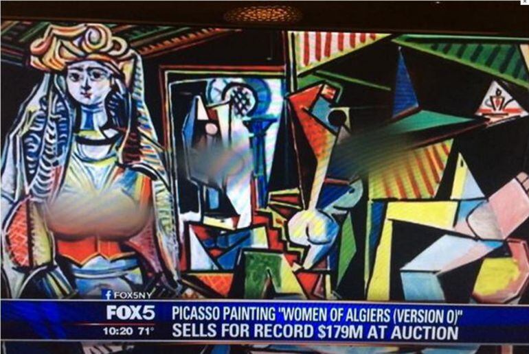 El cuadro de Picasso, Les femmes d&#039;Alger, difuminado por la cadena Fox News.