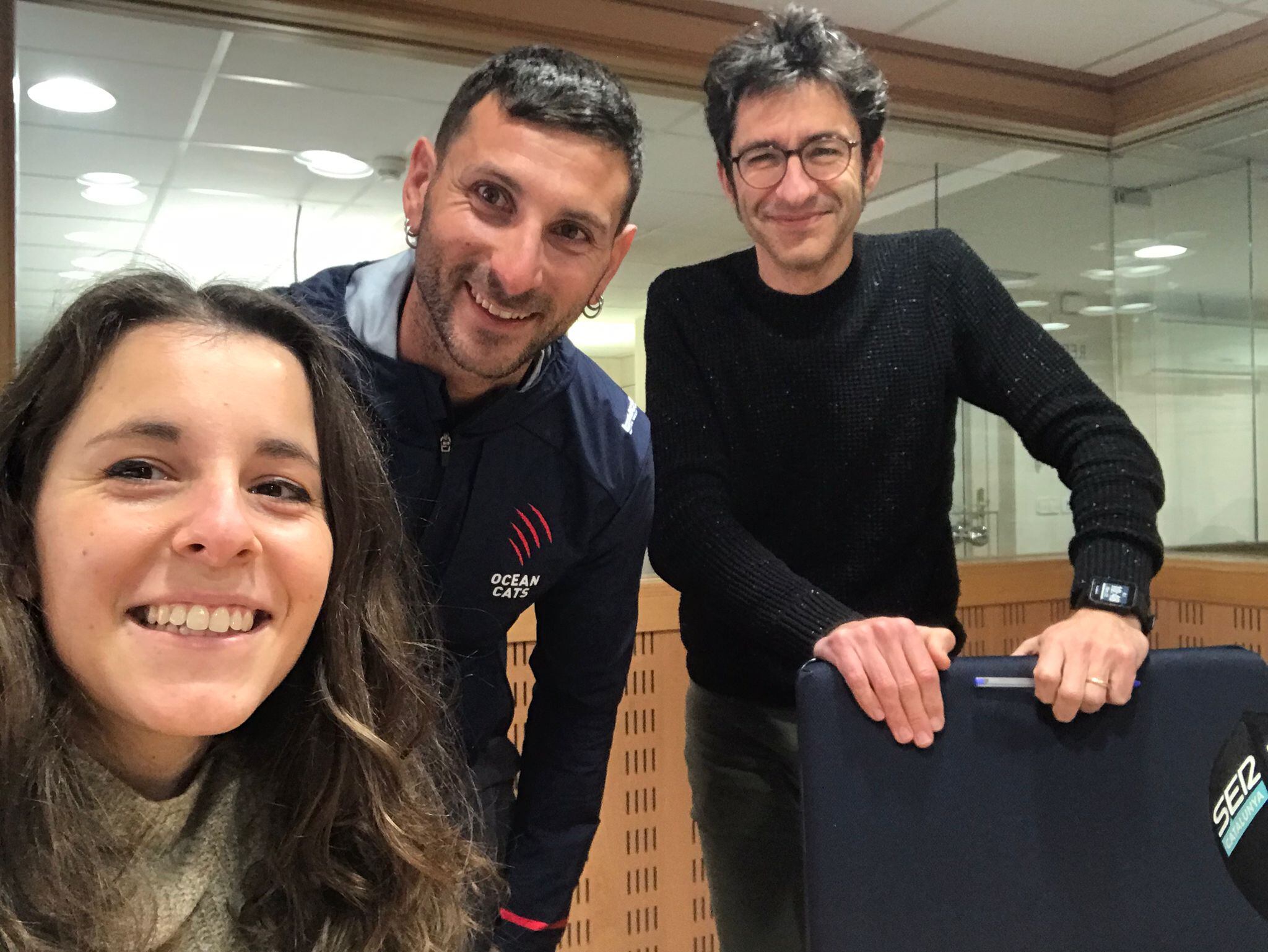 Imatge durant l&#039;entrevista. Martí Ramírez al mig