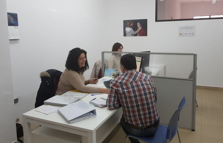 Instalaciones del nuevo servicio de orientación laboral en la sede de la Fundación San Cebrián en Palencia, Plaza Juan XXIII