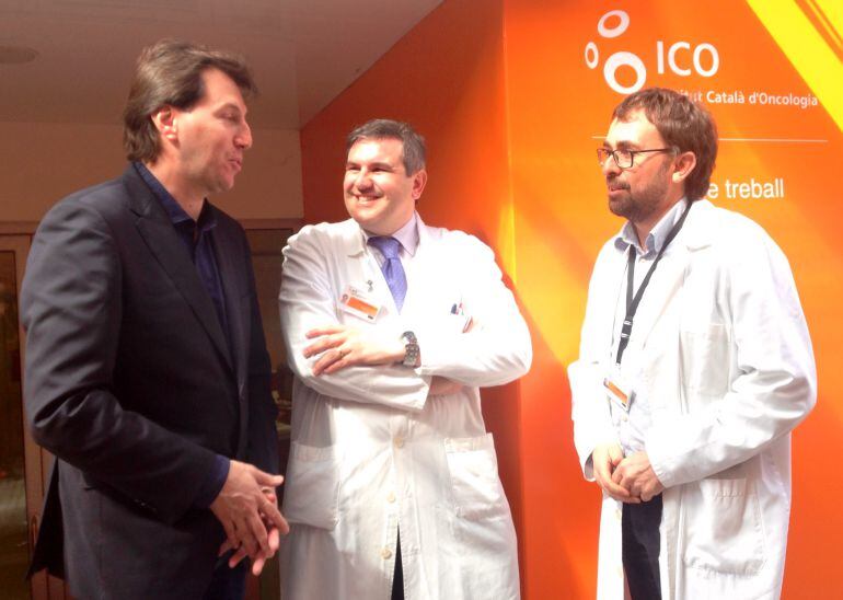 Javier Menéndez, Joaquim Bosch i Joan Brunet, investigadors de l'ICO Girona