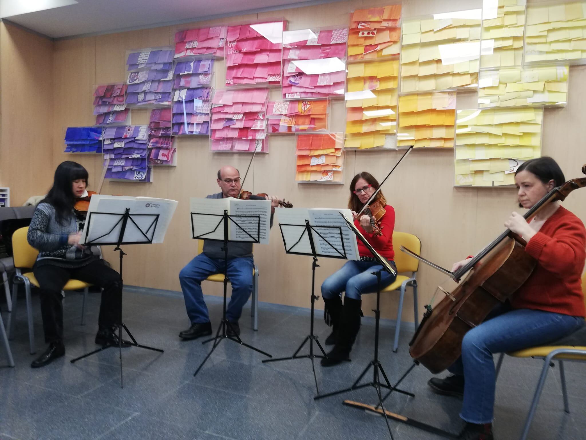 Cuarteto de cuerda de la Orquesta de Córdoba en el Hospital de Día de Oncología Médica