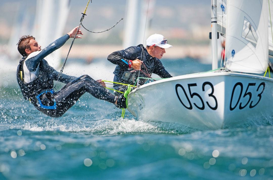 Martín Wizner y Pedro Ameneiro en una regata del Mundial