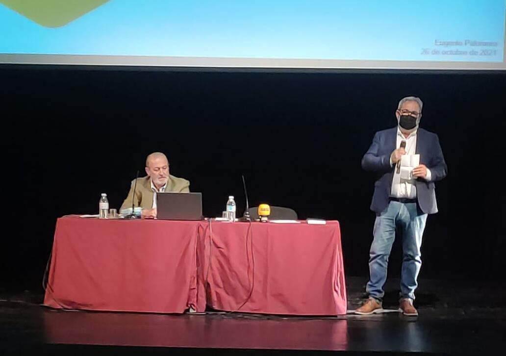 El presidente de Aempe, Javier Herrera, durante el I Encuentro de Empresas celebrado en pasado mes de octubre en Peñafiel