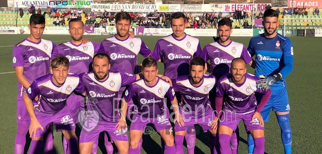 Once inicial del Real Jaén CF ante el Guadix.