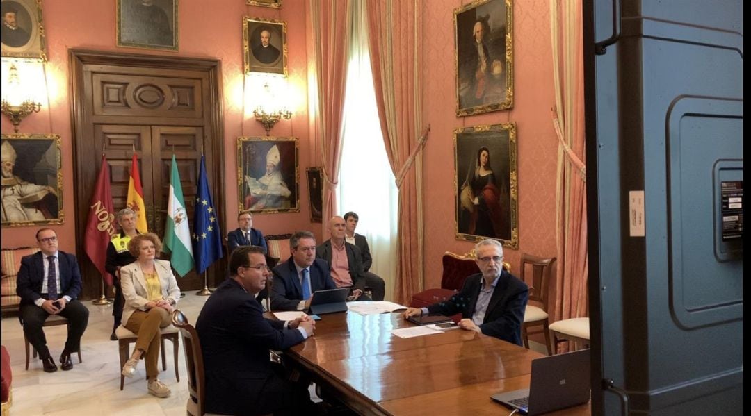 Junta de Portavoces en el Ayuntamiento de Sevilla