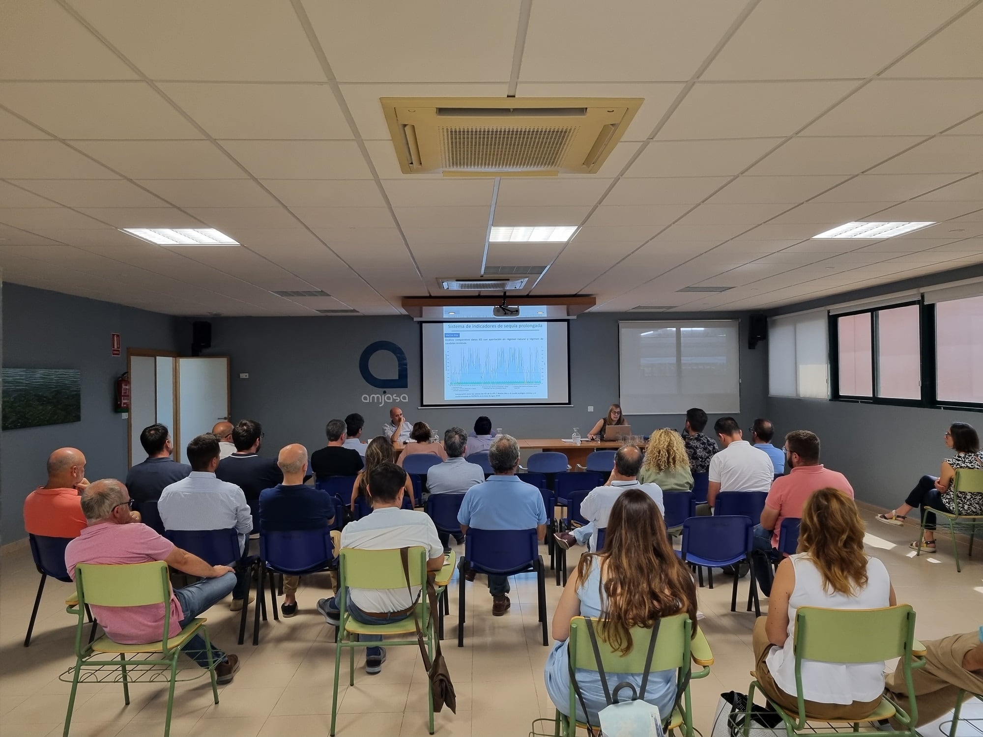 Momento del encuentro de presentación del Plan de Sequía de la CHJ.