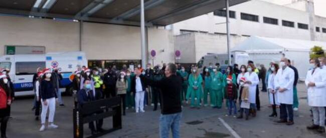 Grabación del villancico Hospital Reina Sofía