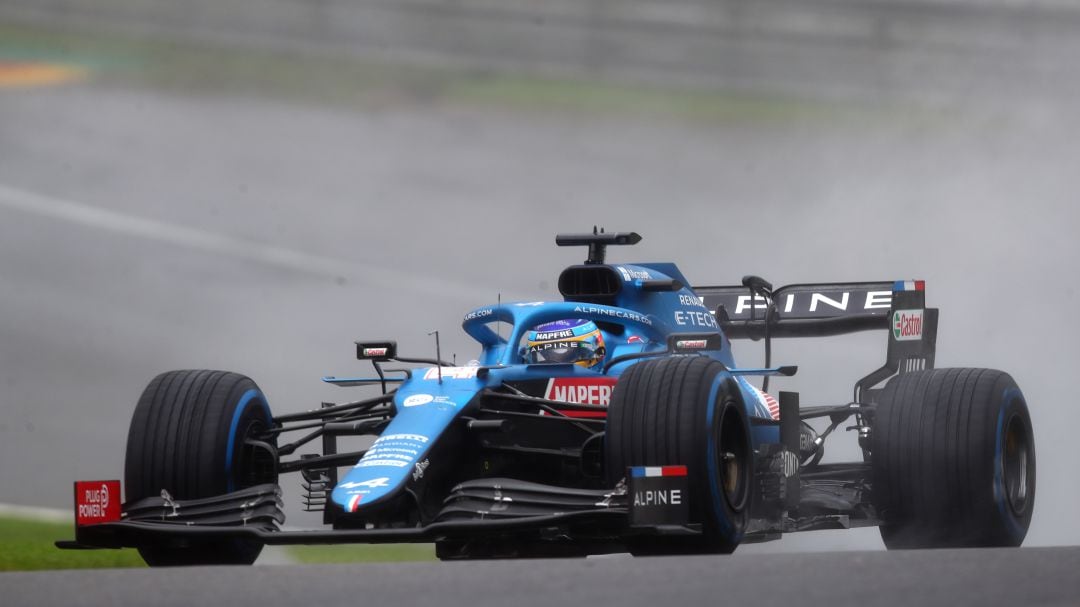 Fernando Alonso en la carrera de Spa