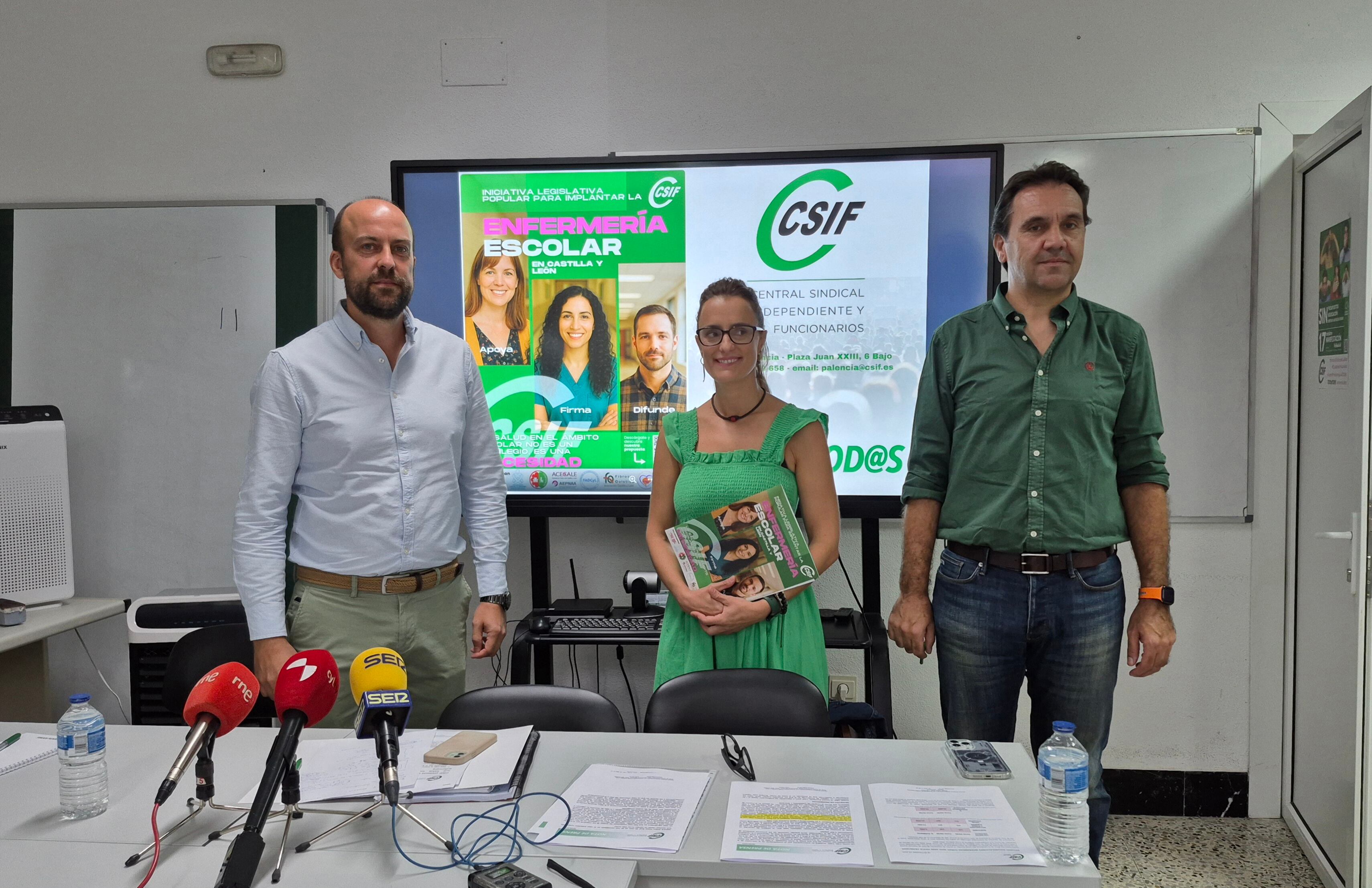 CSIF presenta en Palencia la campaña de firmas para que todos los centros educativos tengan una enfermera