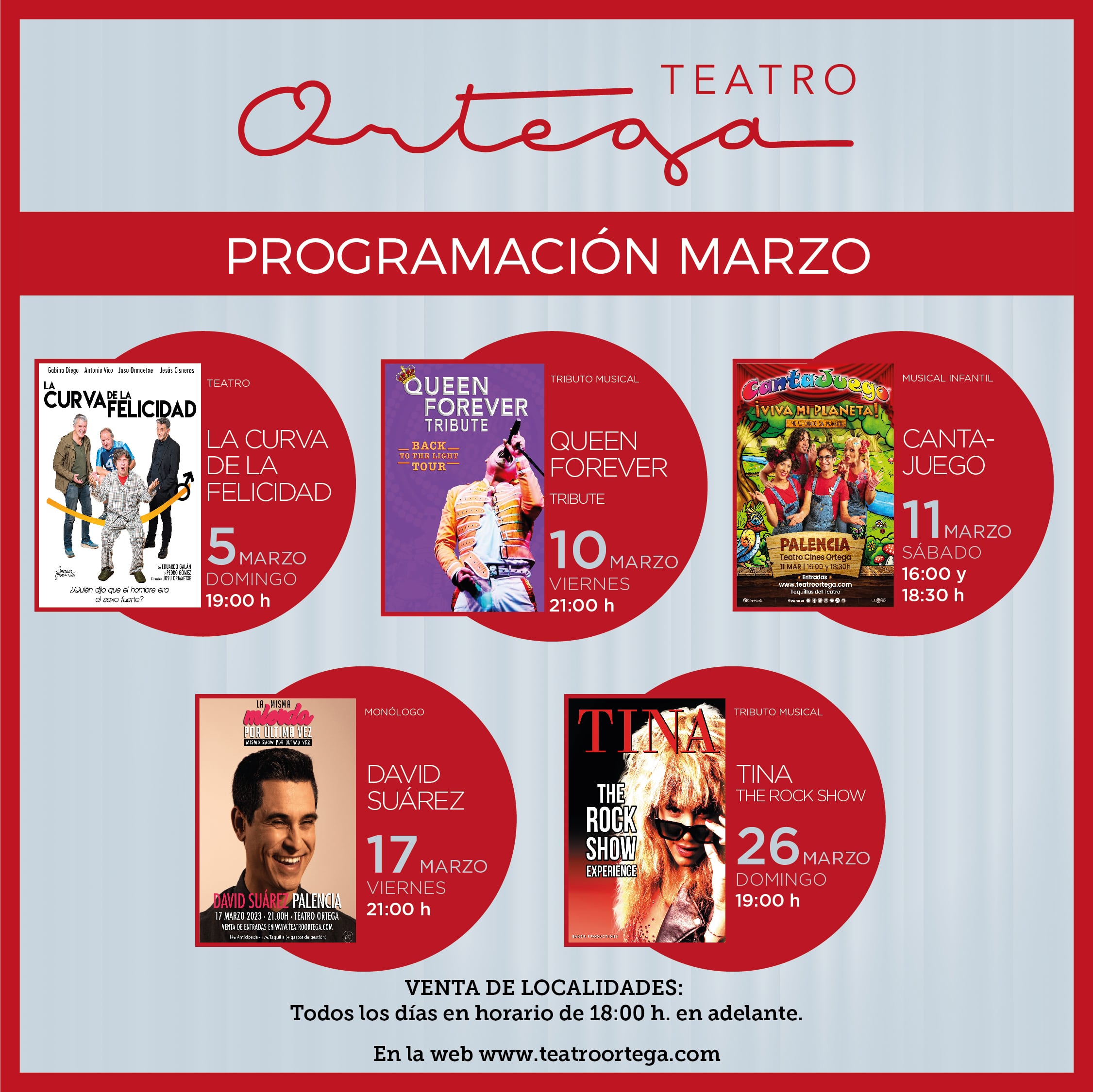 El Teatro Ortega proyecta un marzo de humor y música para todos los gustos