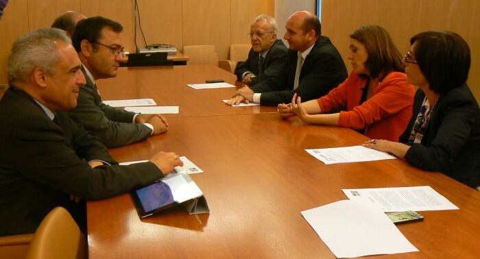 Reunión del grupo socialista en el Congreso de los Diputados