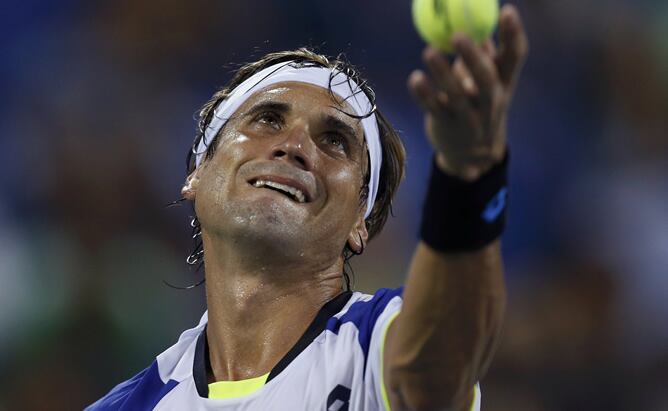 El español, durante su primer partido en Flushing Meadows, en el que derrotó a Nick Kyrgios.