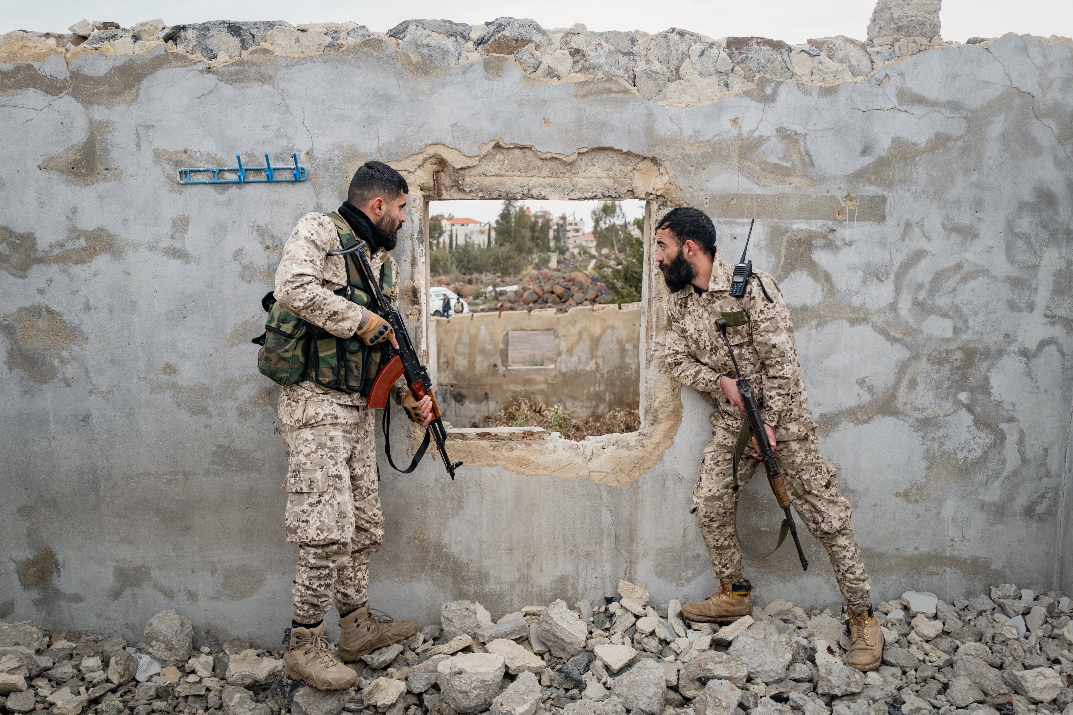 Milicianos drusos en Sueida el pasado mes de enero