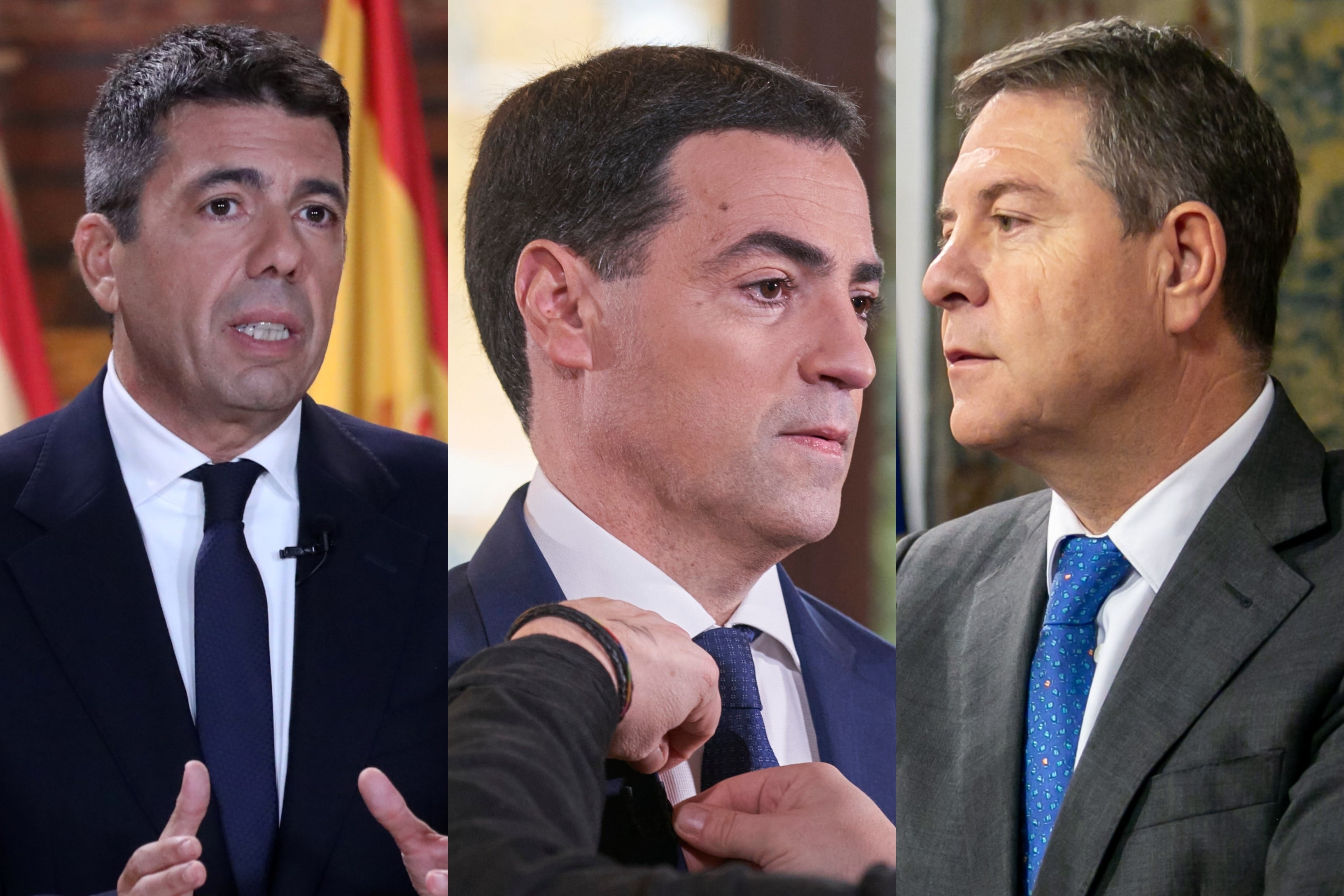 Carlos Mazón, Imanol Pradales y Emiliano García-Page en sus discursos de fin de año