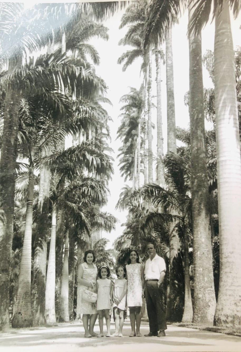 Foto de familia en el Jardín botánico de Río de Janeiro en 1967