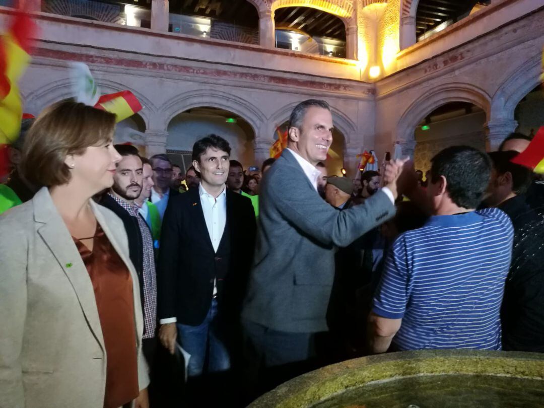 Ortega Smith a su llegada al hotel San Antonio el Real