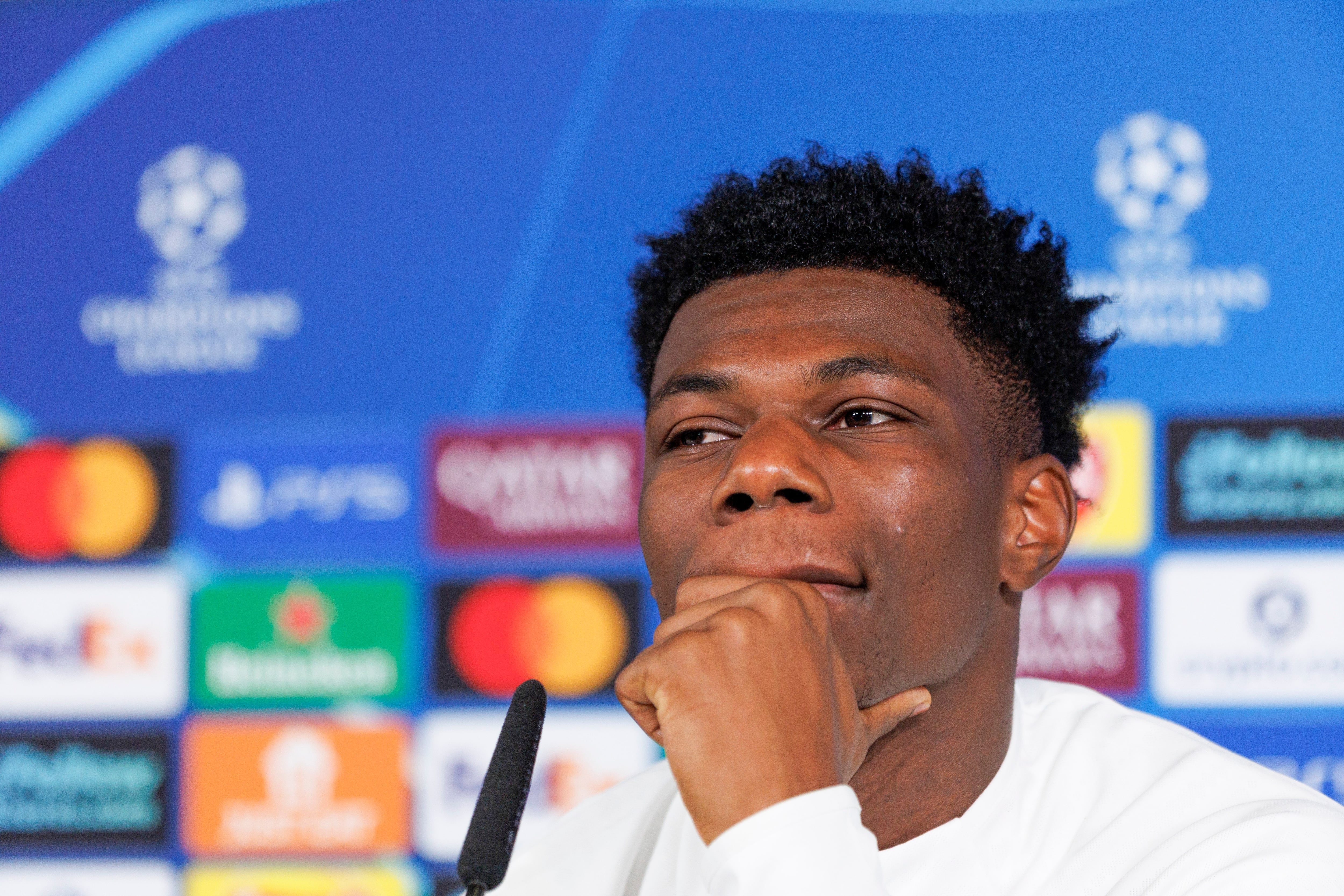 El jugador del Real Madrid Aurelien Tchouameni, en rueda de prensa