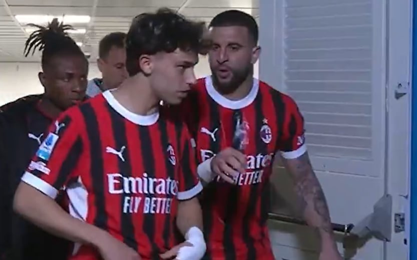 Joao Félix y Kyle Walker, en el último partido del AC Milan