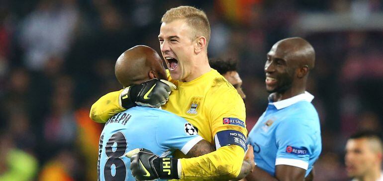 Los jugadores del City celebrran el pase a semifinales.