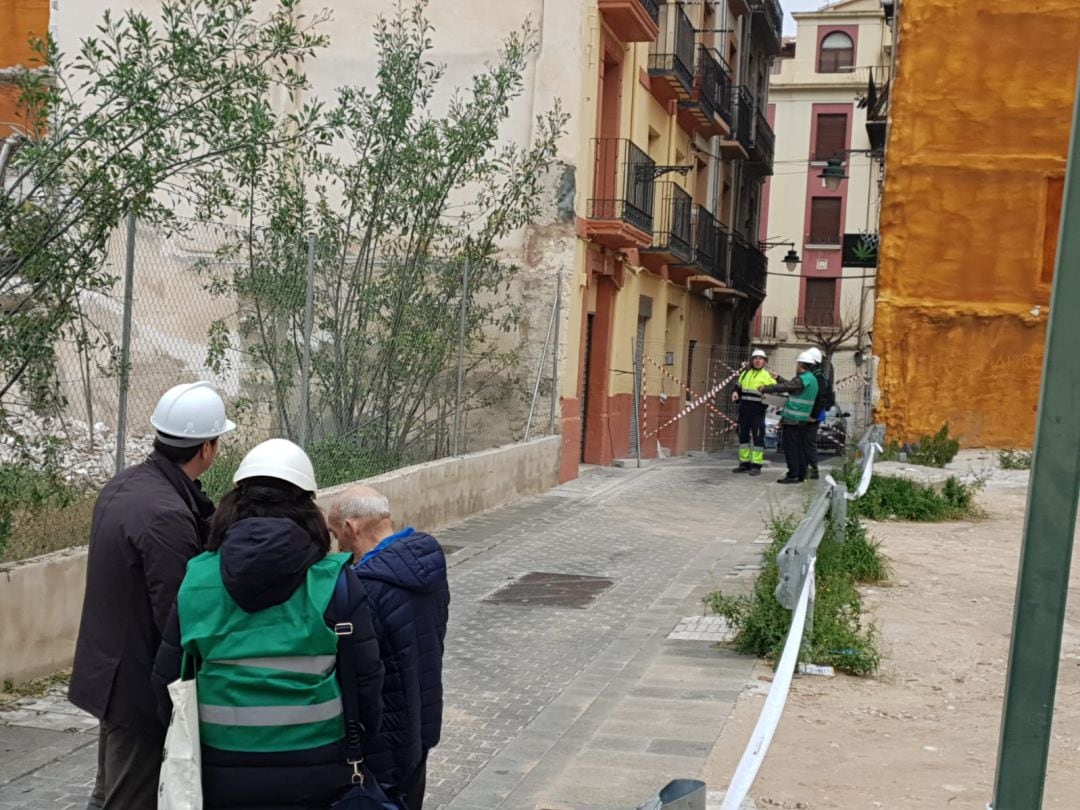 Foto de archivo de una inspección en edificios del Centro de Alcoy.