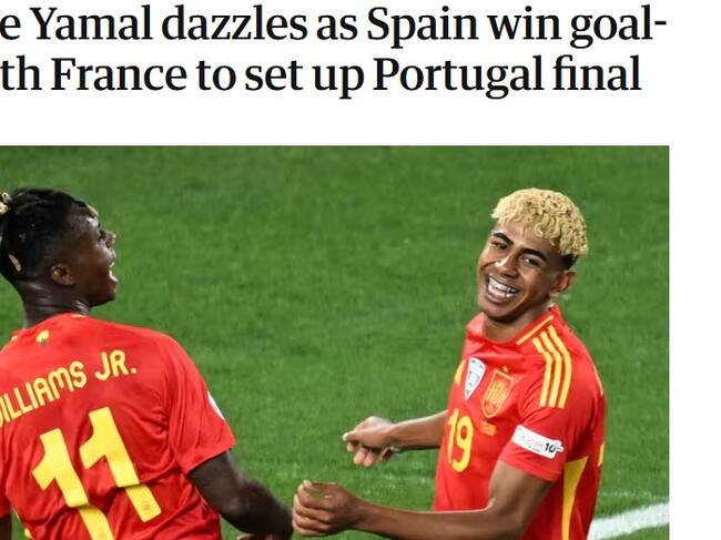 El diario británico The Guardian se rinde a Lamine Yamal
