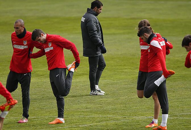 Simeone, durante un entrenamiento