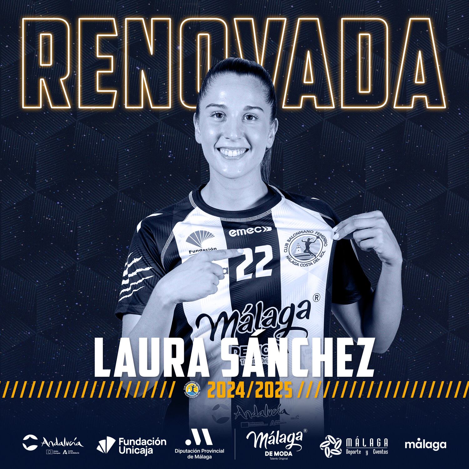 La extremo izquierdo Laura Sánchez, seguirá una temporada más en el Costa del Sol