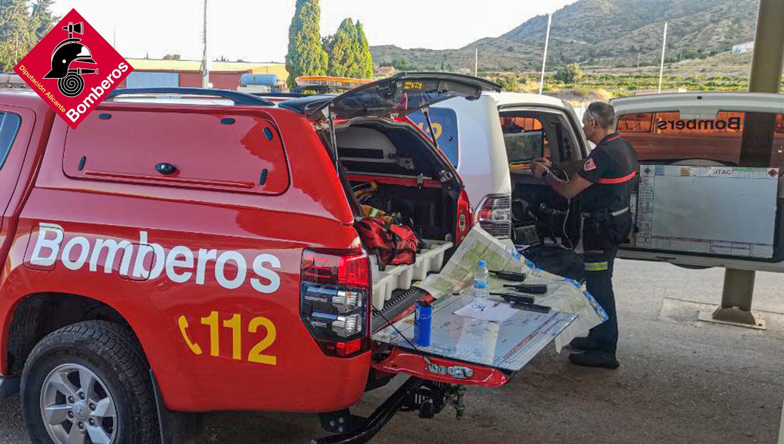 Operativo de los Bomberos del Consorcio Provincial en Novelda