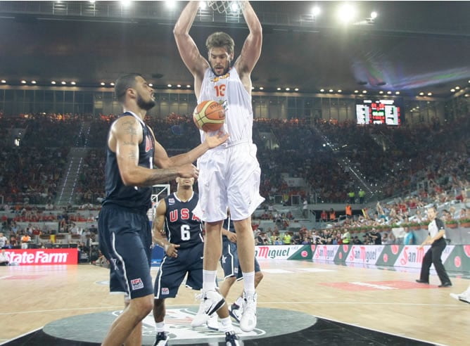 Gasol durante el partido