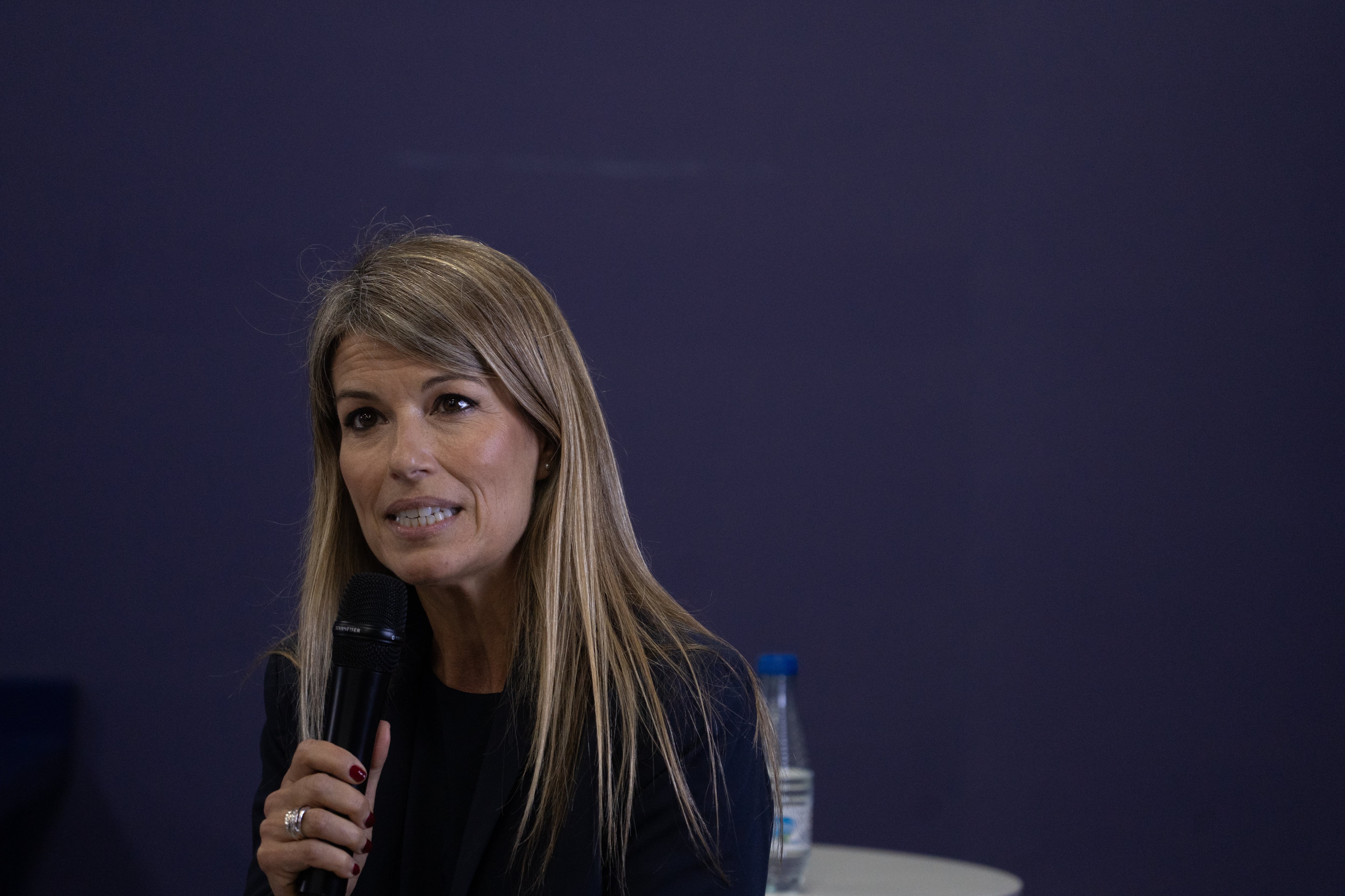 Valencia, 20 de mayo de 2025. Foto de archivo. Maribel Vilaplana durante un evento homenaje al fundador del Levante UD José Vallester.