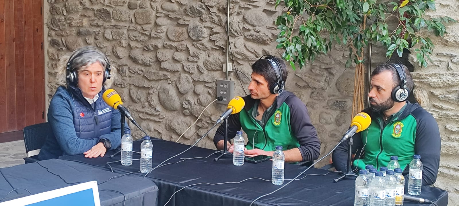 Carmen Maldonado, en representación de la FAM. David Arredondo y Ángel Delgado en representación del GREIM.