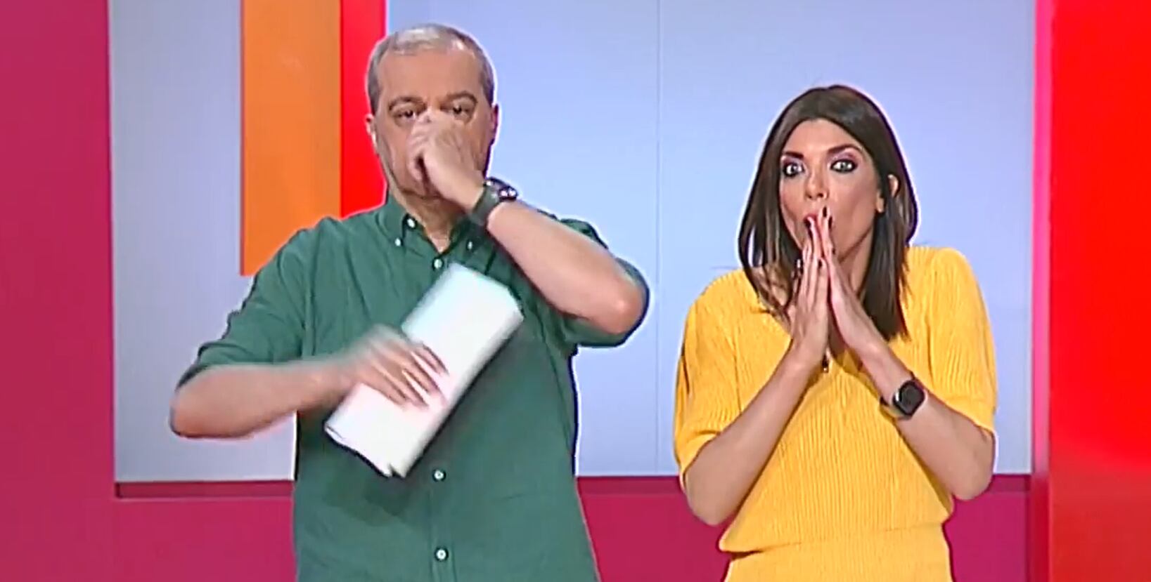 Ramón García y Gloria Santoro en el programa En Compañía.