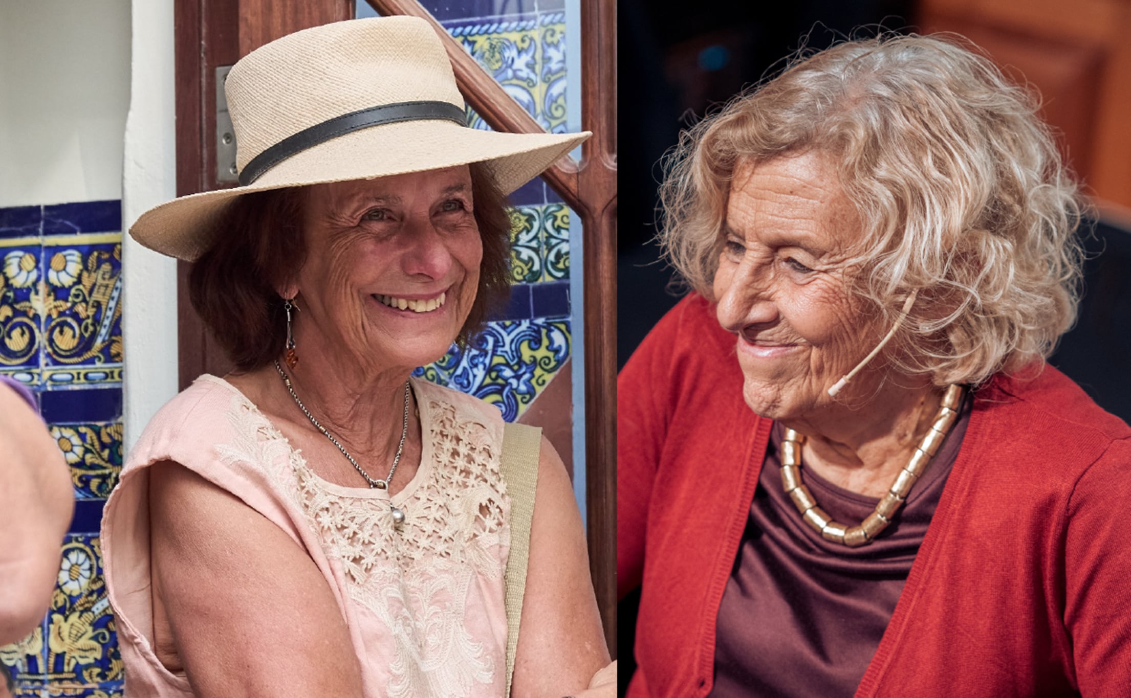 Milagros Fuentes y Manuela Carmena