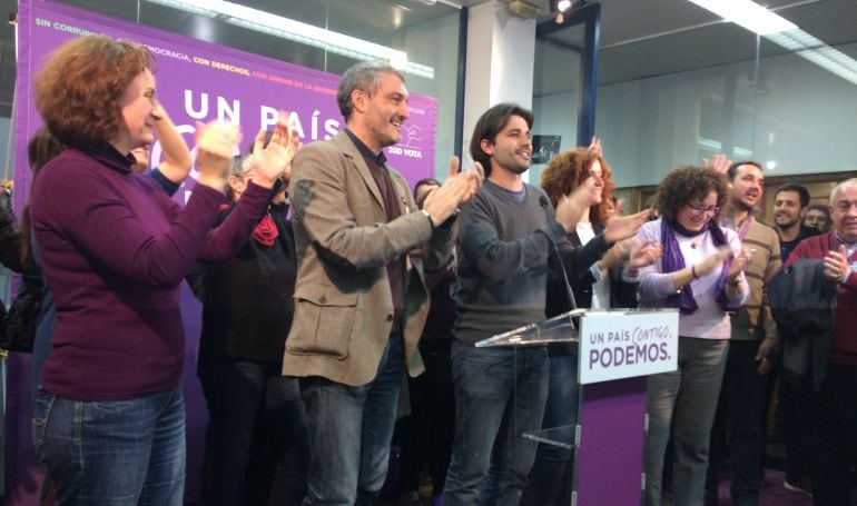 Noche electoral en la sede de Podemos