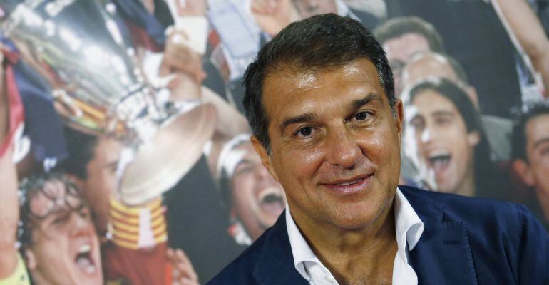 Former Barcelona president Joan Laporta and candidate for FC Barcelona's next elections poses during an interview in their candidature headquarters in Barcelona, Spain, June 29, 2015. Laporta said he will do his best to put the name of UNICEF or another humanitarian cause back in a prominent position on the team shirt if he returns to the helm in next month's elections. Picture taken June 29, 2015. To match Interview SOCCER-SPAIN/BARCELONA REUTERS/Albert Gea